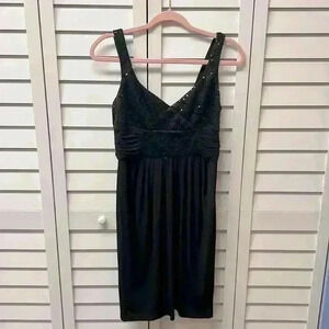 Maggy London Black Sequin Cocktail Dress - Size 6